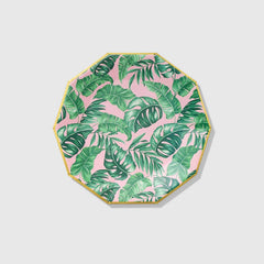 Palm Leaves Large Paper Party Plates (10 Count) S7136 - Pretty Day