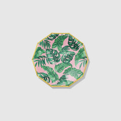 Palm Leaves Small Paper Party Plates (10 Count) S9363 - Pretty Day