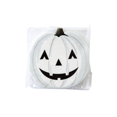 PREORDER SHIPPING 8/1-8/8 - PLTS369T-MME -  White Jackolantern Shaped Paper Cocktail Napkin - Pretty Day