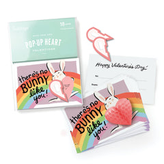 Inklings Paperie - 18pk Pop-up Valentines - Bunny - Pretty Day