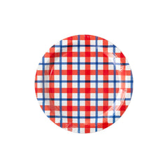 PLTS365C-MME - Americana Plaid Paper Plate - Pretty Day