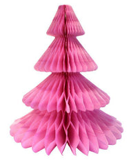 Dusty Pink Tissue Paper Honeycomb Christmas Trees - Pretty Day