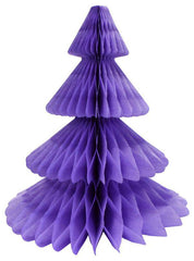 Lavender Light Purple Tissue Paper Honeycomb Christmas Trees - Pretty Day