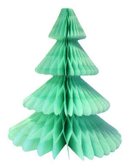 Mint Green Tissue Paper Honeycomb Christmas Trees - Pretty Day