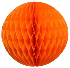 Orange Tissue Paper Honeycomb Balls - Pretty Day