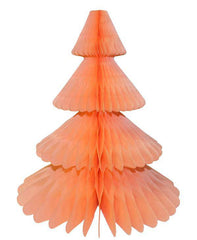 Peach Tissue Paper Honeycomb Christmas Trees - Pretty Day