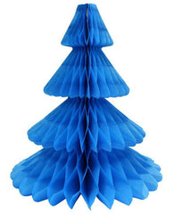 Turquoise Tissue Paper Honeycomb Christmas Trees - Pretty Day