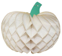 Vintage Ivory Pumpkin Honeycomb Decoration - Pretty Day