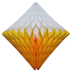 12" Light Orange & White Dip Dye Honeycomb Diamond S6153 - Pretty Day