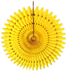 Yellow Tissue Paper Fans - Pretty Day