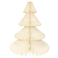 Ivory Tissue Paper Honeycomb Christmas Trees - Pretty Day