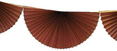 Brown 10 Ft Tissue Fan Garland Bunting - Pretty Day