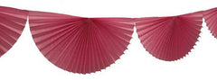 Dark Pink 10 Ft Tissue Fan Garland Bunting - Pretty Day