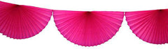 Hot Pink 10 Ft Tissue Fan Garland Bunting - Pretty Day