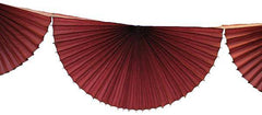 Maroon 10 Ft Tissue Fan Garland Bunting - Pretty Day