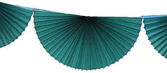 Teal Green 10 Ft Tissue Fan Garland Bunting - Pretty Day
