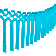 Turquoise 12 Ft Tissue Macrame Garland S6120T - Pretty Day