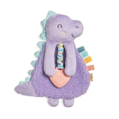 Purple Dinosaur Plush with Silicone Teether Toy - Pretty Day