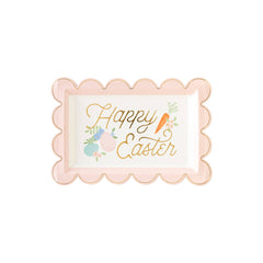 Happy Easter Scalloped Paper Plates- 8pk - Pretty Day