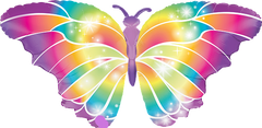 Luminous Butterfly Jumbo Foil Party Balloon S5184 - Pretty Day