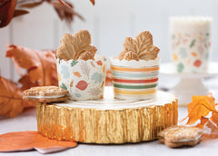 Foiled Thankful Leaves Baking Cups-50pcs. - Pretty Day
