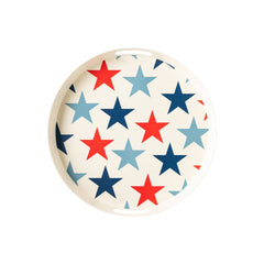 Multi Star Reusable Bamboo Round Serving Tray - Pretty Day
