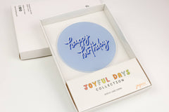 Happy Birthday Blue Acrylic Cake Topper - Pretty Day
