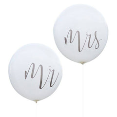Jumbo Mr and Mrs Rustic Country Wedding Balloons S7096 - Pretty Day