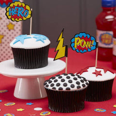 Super Hero Party Cupcake Toppers  S5115 - Pretty Day
