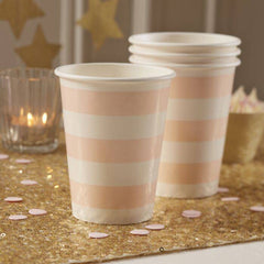 Pink Paper Cups Pastel Perfection - 8 PK S9225 - Pretty Day