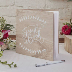Wooden Boho Wedding Guest Book S0127 - Pretty Day