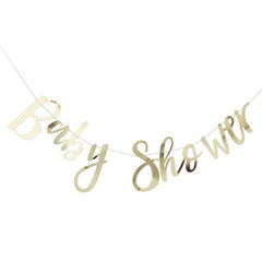 Gold Baby Shower Banner S7009 - Pretty Day