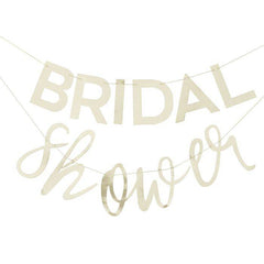 Gold Bridal Shower Paper Banner S5043 - Pretty Day
