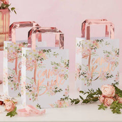 Blush Floral Team Bride Bachelorette Favor Bags S5024 - Pretty Day