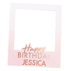 Rose gold and Pink Birthday Photo Booth Frame S1040 - Pretty Day