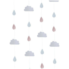 Rose Gold Raindrop and Clouds Backdrop S2134 - Pretty Day