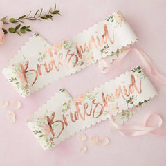 2 Pack - Bridesmaid Floral Bridal Shower Sashes S5090 - Pretty Day