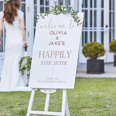Customizable Wedding Welcome Sign S5003 - Pretty Day