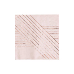 Amethyst - Pale Pink Striped Cocktail Paper Napkins. S2080 - Pretty Day