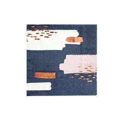 Erika - Navy Abstract Cocktail Paper Napkins S5097 - Pretty Day