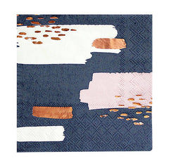 Erika - Navy Abstract Lunch Paper Napkins S5109 - Pretty Day