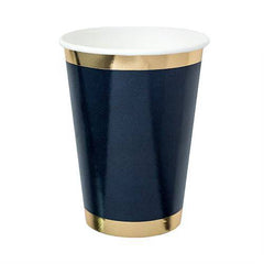 Navy and Gold Paper Party Cups S1177 - Pretty Day