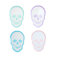 Pastel Skull Plates - Large - 8 Pk. M0095 - Pretty Day