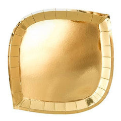 Posh Gold To Go"9 Large Plates- 8 Pk S7149 - Pretty Day