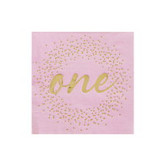 Pink Onederland Cocktail Napkins - 20 Pack S0125 - Pretty Day