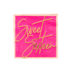 "Sweet Sixteen" Cocktail Napkins - 20 Pack S1070 - Pretty Day