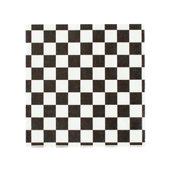 Black Checkered Large Napkins - 16 Pk S9338 - Pretty Day