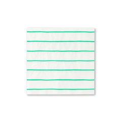 Frenchie Striped Green Napkins - Large -16 Pk S4207 - Pretty Day