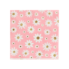 Peace & Love Daisy Large Napkins - 16  Pac S3026 - Pretty Day