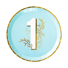 9" Blue Onederland Dinner Plates - 8 Pack S2019 - Pretty Day